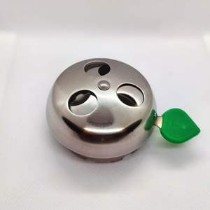 Venta al por mayor de plástico de acero inoxidable pequeña hoja verde Hookah Hmd dispositivo de gestión del calor carbones titular Hookah Shisha Accesorios - Product Image 2