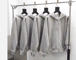 סיטונאי 100% מותאם אישית כותנה צרפתית אבקת פו הדפס רוכסן סווטשרט עם גברים ונשים - Product Image 5