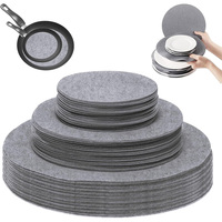 Ensemble de 9 sets de napperons ronds en feutre personnalisés, antidérapants, faciles à nettoyer, résistants à la chaleur, anti-rayures et réutilisables pour la protection de table