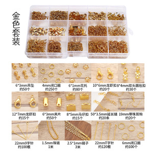 Kit de fabrication de bijoux en or, formes variées, accessoires métalliques pour la création de boucles d'oreilles, lot de 120 pièces - Product Image 1