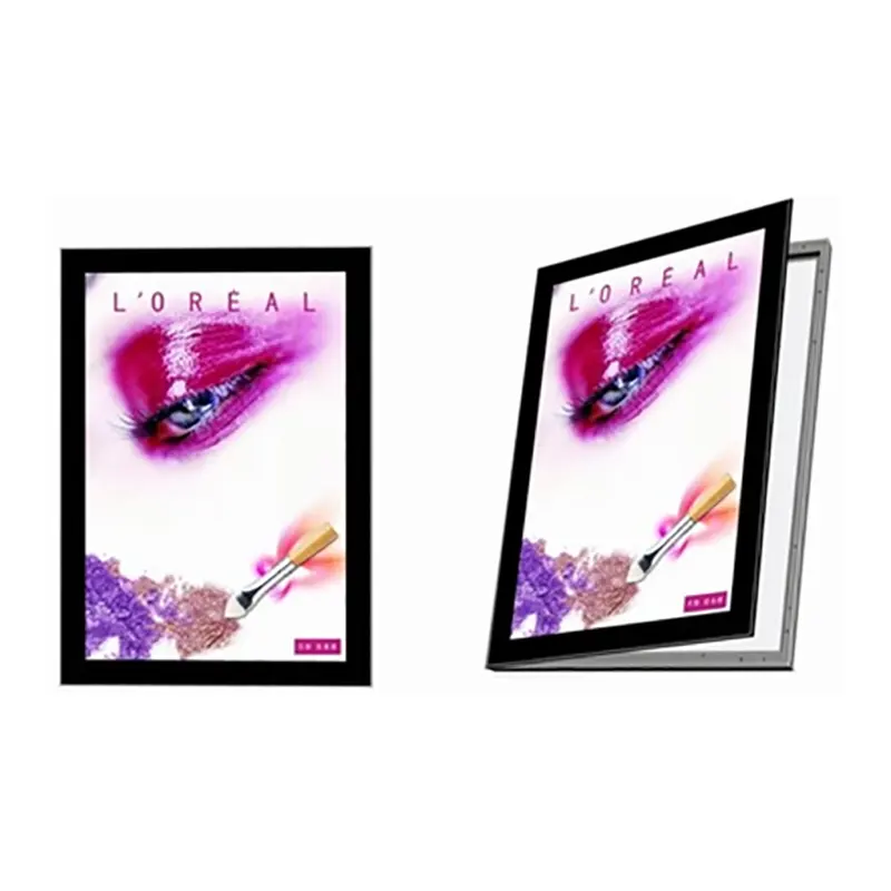 Hot Crystal 3D Movie Poster Display Menu Board Led Picture Standing Slim Acrylic Advertising Light Box