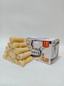 Accessoires de cuisine d'extérieur pour barbecue à charbon de <span class=keywords><strong>bois</strong></span> Allume-feux cylindriques en laine de <span class=keywords><strong>bois</strong></span> Sacs de taille personnalisables pour barbecue en plein air - Product Image 4