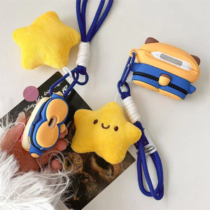 Étuis pour écouteurs en silicone souple 3D Tiger Cartoon avec porte-clés étoile pour Apple <span class=keywords><strong>Airpods</strong></span> pour <span class=keywords><strong>Airpods</strong></span> 1 2 Pro2 3 pour <span class=keywords><strong>Airpods</strong></span> 4 - Product Image 2