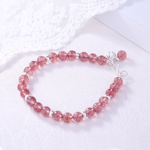 Braccialetto Yunzhi in Argento 925 con Perline a Forma di Fragola, Stile Coreano, Regalo per San Valentino, Vendita all'Ingrosso - Product Image 3