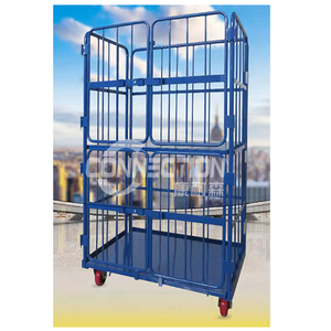 Carro contenedor de metal plegable de soldadura de acero plegable de alta calidad y resistente - Product Image 5