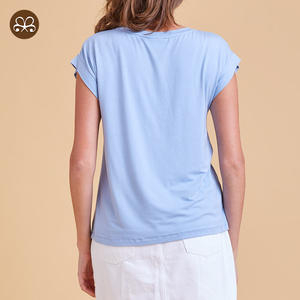 Logo personnalisé femmes haut d'<span class=keywords><strong>allaitement</strong></span> maternité à manches courtes vente en gros confortable T-shirts d'<span class=keywords><strong>allaitement</strong></span> - Product Image 4