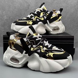 Zapatos Deportivos Casuales para Hombre al por Mayor con Amortiguación de Aire y Diseño de Suela Gruesa, Modernos y a la Moda, Adecuados para Skateboarding - Product Image 1