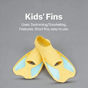 Aletas Cortas de <span class=keywords><strong>Buceo</strong></span> para Niños, Hechas de Material TPR + PP, Ligeras y Fáciles de Poner y Quitar para Natación y Snorkel - Product Image 4