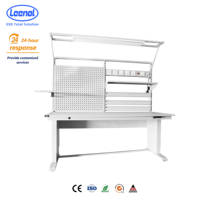 Mesa de Trabajo ESD de Alta Resistencia Antiestática de Leenol Factory Wholesale para Línea de Ensamblaje Electrónico SMT, Taller de Producción