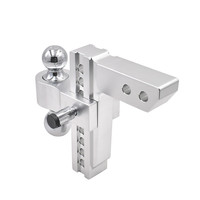 Attelage de remorquage en alliage d'aluminium à double boule de 2 pouces et 1 7/8 pouces pour remorque de bateau Support réglable avec remorquage en état