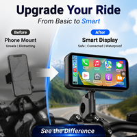 Pantalla GPS para motocicleta Bestsonic de 6.25 pulgadas con CarPlay inalámbrico y Android Auto, perfecta para viajes, desplazamientos diarios y paseos de fin de semana.