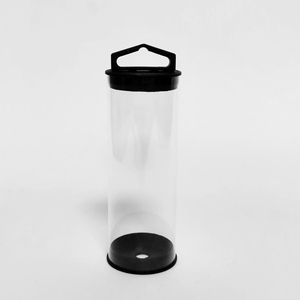 Tube rond en PC de 41 mm avec crochet, emballage en plastique polypropylène, outil cosmétique, surface pour impression sérigraphique, tube d'emballage avec crochet de 41 mm - Product Image 1