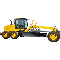 Niveleuse GR215 à moteur 215 CV pour travaux de réparation de routes en gravier, équipée d'une lame durable pour le façonnage du terrain