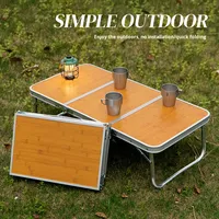 Table pliante mini en alliage d'aluminium YEZHULIN au design moderne - Portable pour hôtel, école, plage et pique-nique