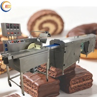 Ligne de production de machines à enrober les biscuits au chocolat, les barres de noix et les beignets