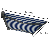 Auvent motorisé rétractable en aluminium robuste sur mesure avec cassette intégrale, auvent de pluie moderne pour extérieur avec télécommande