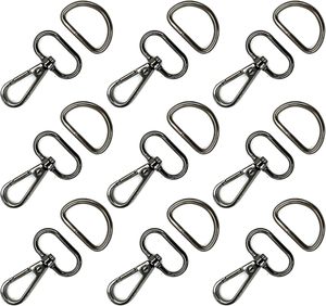 YIEN Smallbb Pcs Mousquetons pivotants de mode avec anneaux en D pour la fabrication de sacs à main et de sacs, couleur bronze - Product Image 1