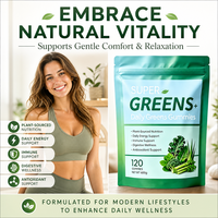 SYC BIO Gummies Super Greens Naturels Mélange de Verts Quotidiens Harmonie Digestive Complément Alimentaire Quotidien 120 Comprimés Sac de 600g Durée de Conservation 24 Mois