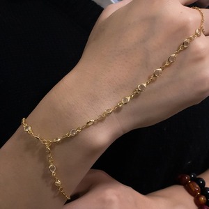 Ins Popular Stainless Steel <strong>Gold</strong> Plated Ring and <strong>Bracelet</strong> Cubic Zirconia <strong>Pearls</strong> Hand Jewelry <strong>Bracelet</strong> for Women Party Gifts - Product Image 6