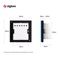 Interrupteur intelligent Zigbee innovant bleu 8 gangs en aluminium avec 4 boutons de commande et 4 boutons de scène, indice de protection IP20, 260V, pour maison intelligente économe en énergie