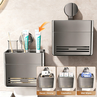 Porte-papier toilette mural à ventouse, 3 niveaux, écologique, sans perçage, avec étagère supérieure pour la maison et la salle de bain d'hôtel