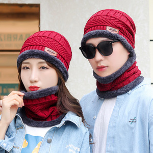 Gorros de lana de Coral para <span class=keywords><strong>hombre</strong></span>, conjunto de <span class=keywords><strong>bufanda</strong></span>, cálido y transpirable, de punto, a la moda, Unisex, gorros de punto, <span class=keywords><strong>gorro</strong></span> - Product Image 3