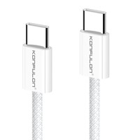 KONFULON Le plus récent câble de données 60W Type-C à Type-C Câble tressé pour la charge rapide du téléphone