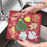 Thème de Noël chien mangeoire lente chat Silicone tapis de reniflement chien manger lentement tapis de reniflement avec ventouses
