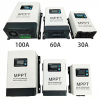 Controlador de Carga Solar MPPT de 100 Amperios, Precio de Fábrica, 100A Ajustable, 12V/24V/48V, Pantalla LCD para Sistemas Solares