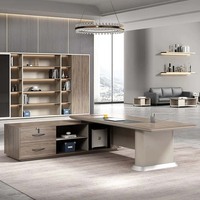 Bureau de direction moderne et design pour directeur général Table de bureau en L pour patron et directeur Bureau avec étui de rangement
