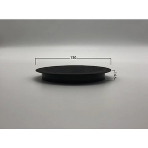 Plato Redondo Pequeño de Plástico Texturizado Negro, Mini Plato Esmerilado para Condimentos, Plato para Servir Irrompible Libre de BPA para el Hogar - Product Image 2