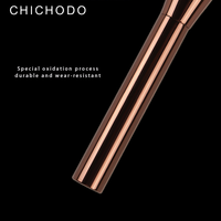 Pinceau de maquillage professionnel CHICHODO pour fond de teint liquide, poils synthétiques biseautés, manche métallique, outil de beauté pour le blending