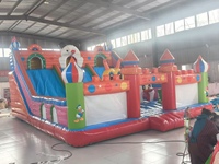 Aire de jeux gonflable sur le thème de l'espace Hualong, équipement d'amusement pour enfants de qualité commerciale, multi-zones, pour événements en plein air et parcs
