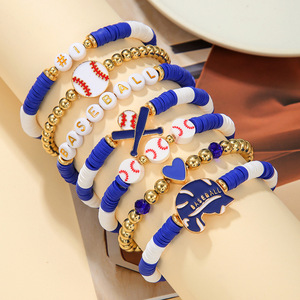 Fashion Jewelry <b>Beaded</b> <b>Bracelet</b> Set For Women Sport Theme Party Occasion Heart Shape Design SY0916 1 - Product Image 3