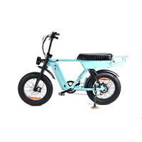 Vélo électrique urbain à longue autonomie, pneus larges de 20 pouces, batterie 48V 15Ah/20Ah, moteur 250W/750W, cadre à tube descendant, en stock dans l'UE et aux États-Unis.