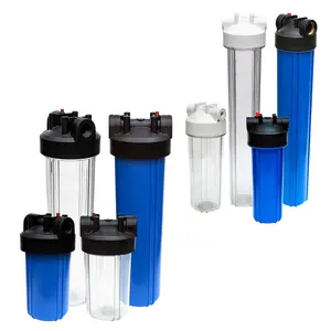 Plastic Clear Water Filter Behuizing 20 Inch Hele Huis Grote Blauwe Filter Behuizing Voor Ro Systeem Waterfilter Cartridge