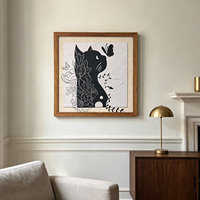 Impression sur toile d'art mural de chat mignon, affiche de paysage moderne, décoration intérieure pour chambre, galerie, bureau, impression UV, écologique