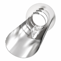 Capuchons de cheminée modernes pour murs extérieurs en acier inoxydable, pour tuyaux d'évacuation de fumée, sortie d'air extérieure murale, installation facile