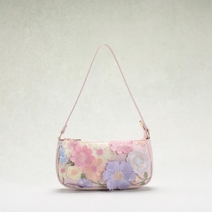 Elegante Bolso Bandolera de PU con Bordado Floral, Bolso de Hombro Moderno para Mujer Joven, Forro de Poliéster, para Todas las Temporadas - Product Image 1