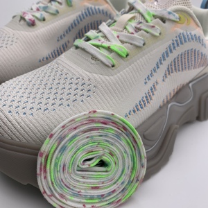 Tali sepatu bercahaya olahraga atletik tali sepatu datar menyala dalam gelap malam warna neon tali sepatu 60/80/100/120/140cm