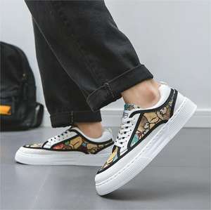 أحذية قماش منقوشة مطاطية للبيع بالجملة من المصنع ، أحذية رياضية يمكن ارتداؤها للتنفس ، - Product Image 6