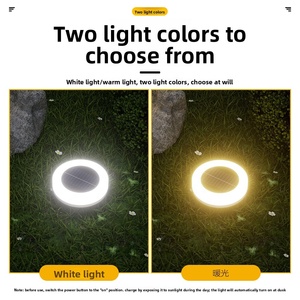 Lampes LED solaires pour pelouse, éclairage extérieur imperméable pour jardin, allées, lampes décoratives souterraines pour cour et patio - Product Image 5
