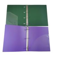 Suministros de oficina personalizados, archivo de arco de plástico, planificador de negocios, carpetas de archivos impermeables de 3 agujeros, carpetas de hojas sueltas, libro transparente de 3 anillos