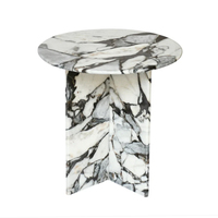 Table basse de salon Cammy Stone Ocean Storm Marble, style moderne simple, table d'appoint multifonctionnelle, mobilier de maison de luxe