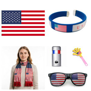 Venta al por mayor 2026 EE. UU.-Canadá-México: Set de accesorios para aficionados al fútbol (bandera, gafas, palmas de manos, accesorios faciales de colores) con impresión de logotipo - Product Image 5