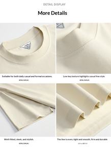 T-shirts confortables 2026 – Nouveaux T-shirts personnalisés pour hommes en Sorona rafraîchissant – T-shirt décontracté coupe ample 260 g/m² pour jeunes - Product Image 2