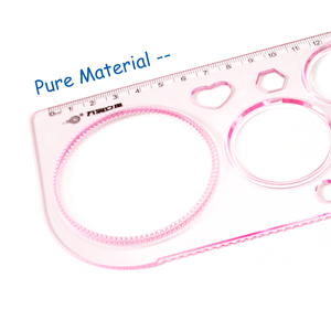 2025 New 20cm Transparent Plastic Spirograph Magic Design Ruler Art Tools Students Million Flower Drawing Ruler <strong>Set</strong> - Product Image 5