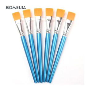 Bomeijia แปรงทาสีแบนขนาด3/4นิ้วแปรงอะคริลิกขนแปรงสังเคราะห์กว้างแปรงทาสีสีน้ำขนาดเล็กงานฝีมือจำนวนมาก - Product Image 1