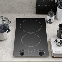 CMT-2T002 panneau de céramique électrique intelligent intégré 30cm 2 brûleurs plaque de cuisson céramique infrarouge