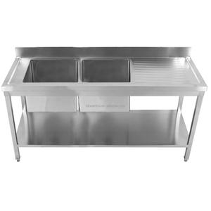 Table d'évier de cuisine commerciale en acier inoxydable - Product Image 4